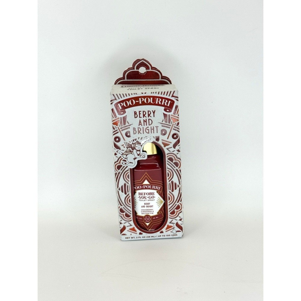 Poo-Pourri Berry & Bright Limited Edition‎ Toilet Spray 2oz Holiday Cranberry